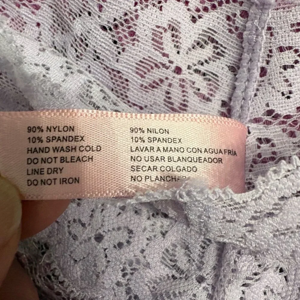 Juicy Couture Lace Thong Panty Coquette Set 3-Pack In Black Pink & Lavender 1X - Picture 4 of 9